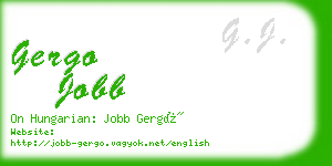 gergo jobb business card